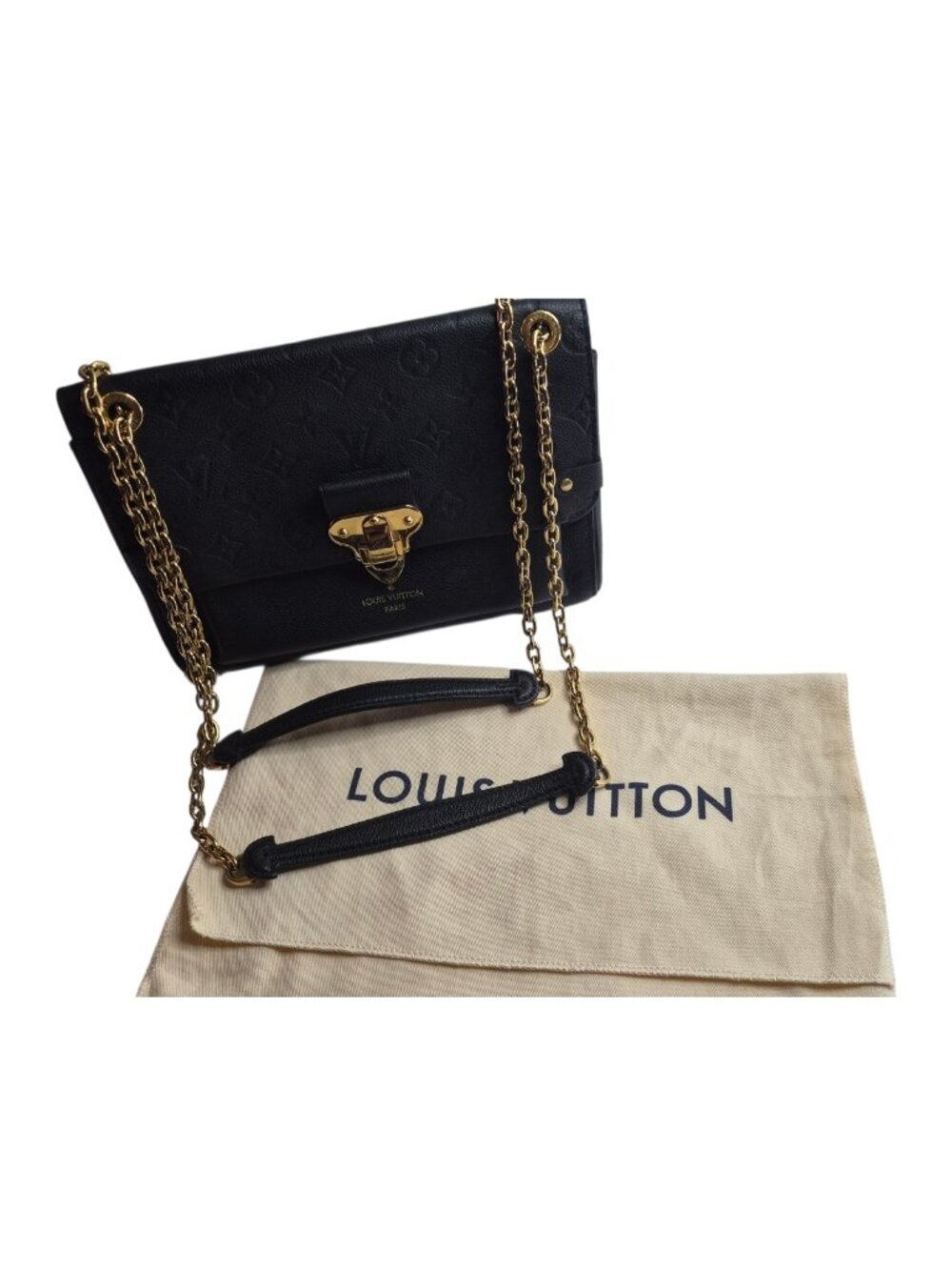Louis Vuitton Black Monogram Empreinte Leather Vavin PM Bag M44151